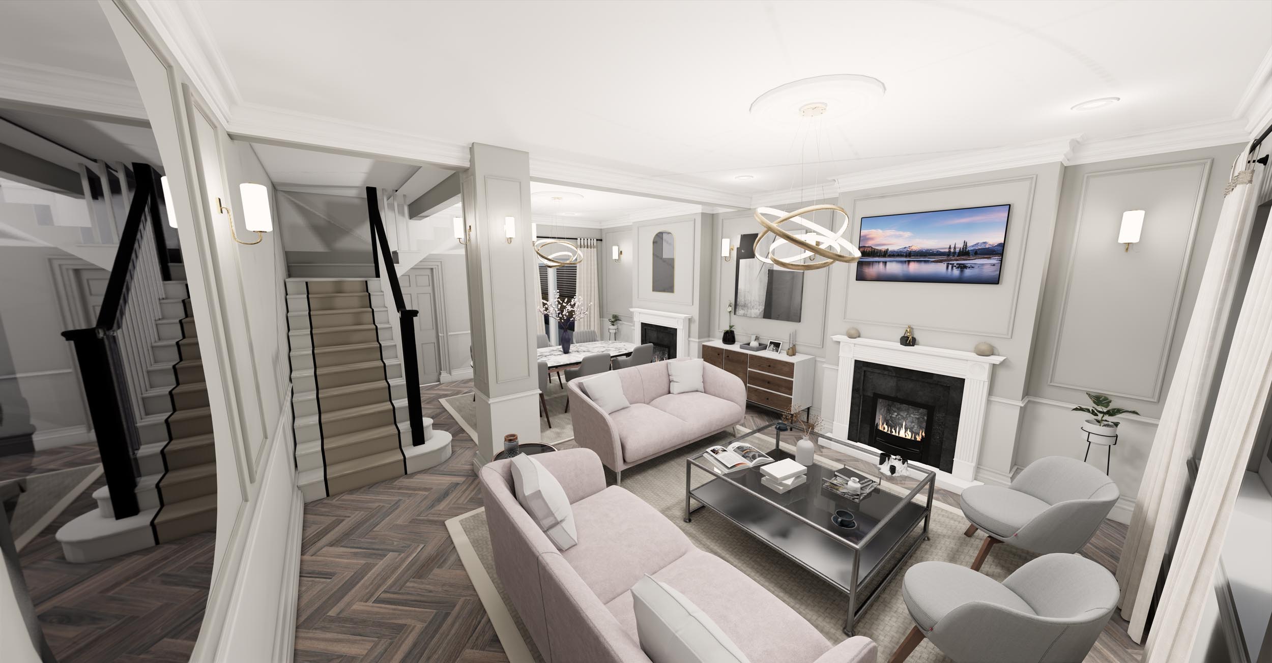 Allcroft House living room overall